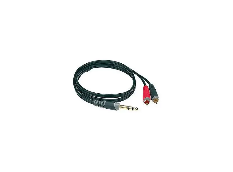 Klotz AY3-0300 Y cable Jack st. To 2xRCA 3m. 